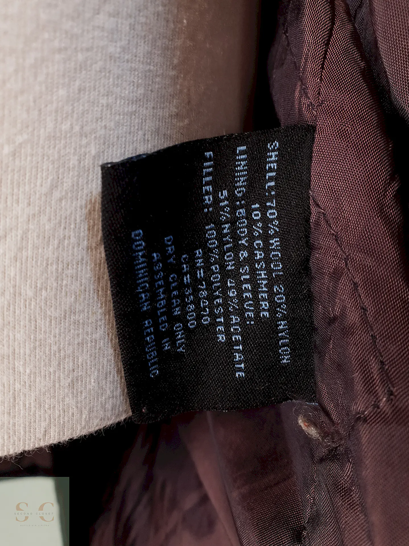 Abrigo Kenneth Cole Plomo Lana y Cashmere Talla L 12