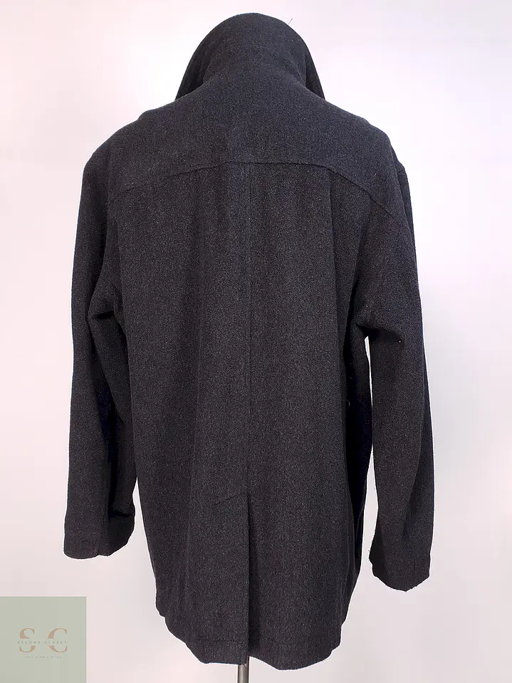 Abrigo Kenneth Cole Plomo Lana y Cashmere Talla L 10