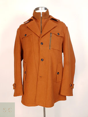 Abrigo Utilitario Camel Lana Talla 2XL