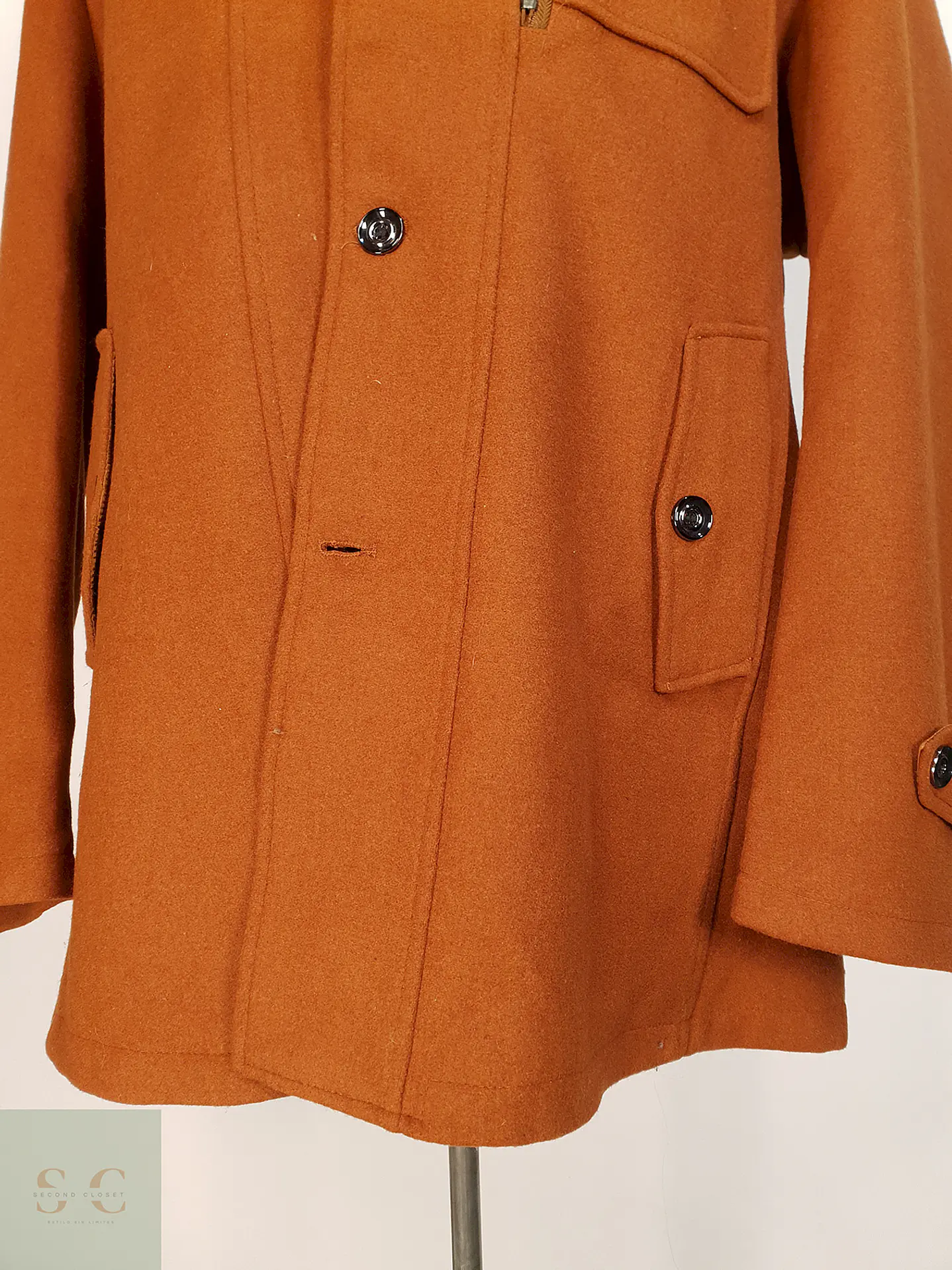 Abrigo Utilitario Camel Lana Talla 2XL 8