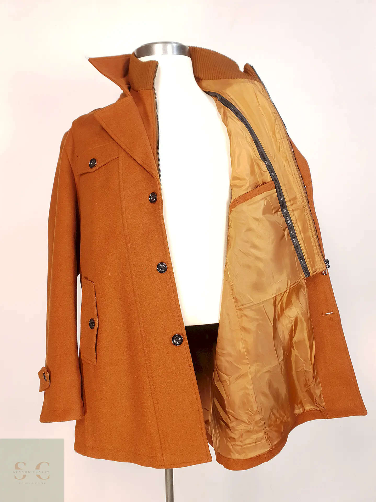 Abrigo Utilitario Camel Lana Talla 2XL 9