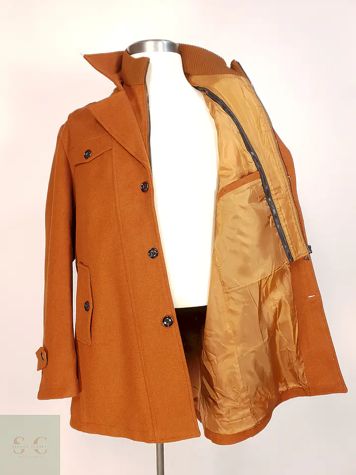 Abrigo Utilitario Camel Lana Talla 2XL 9