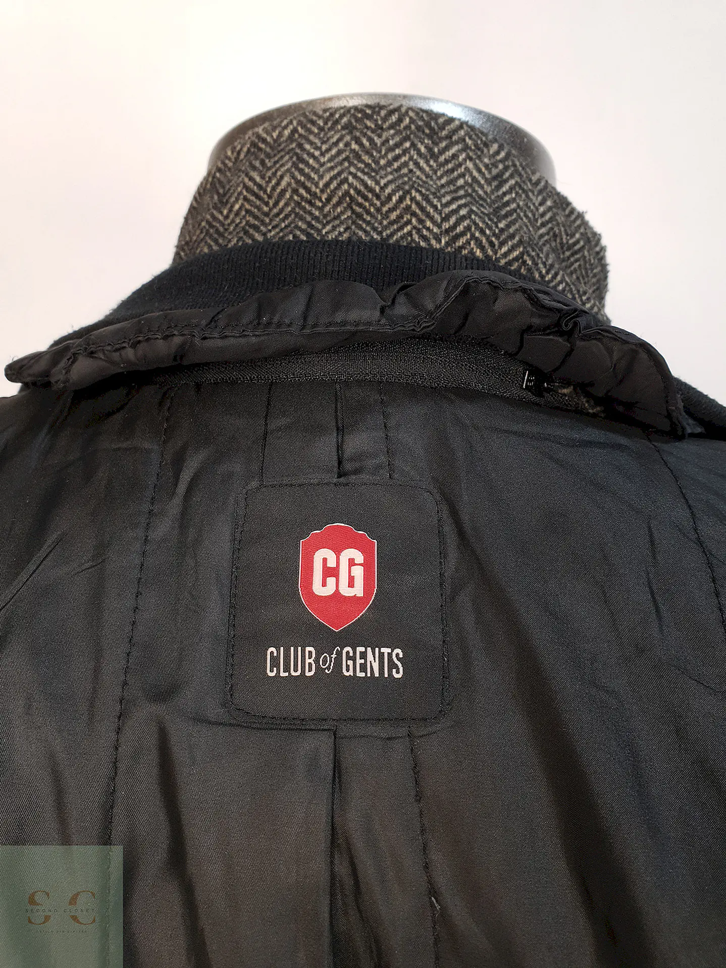 Abrigo Plomo Espiga Club Of Gents Lana Virgen Talla M 17
