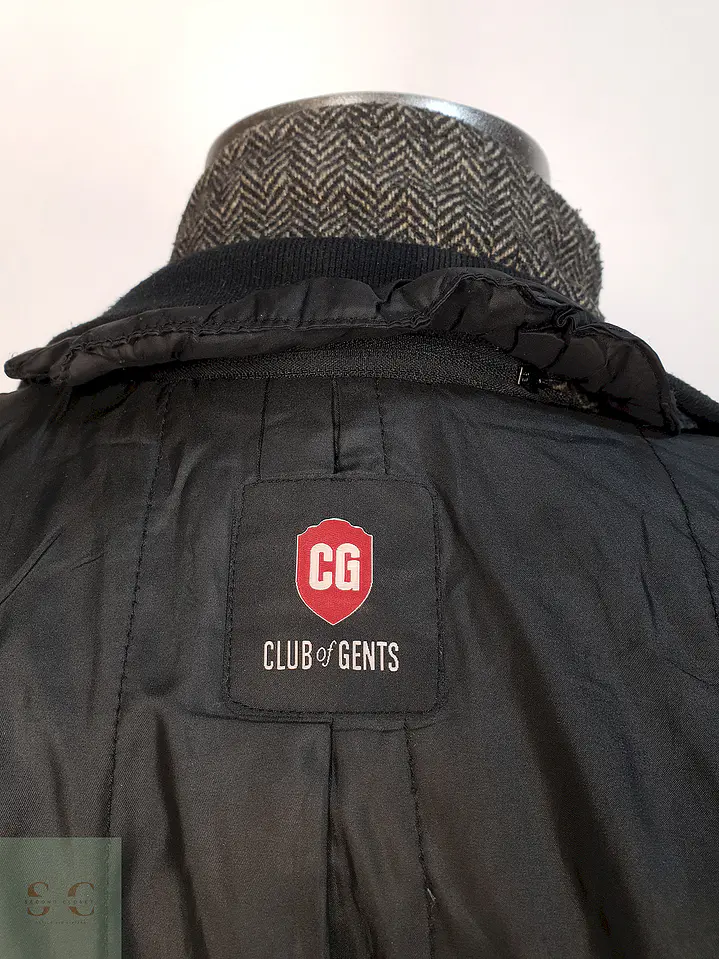 Abrigo Plomo Espiga Club Of Gents Lana Virgen Talla M 17