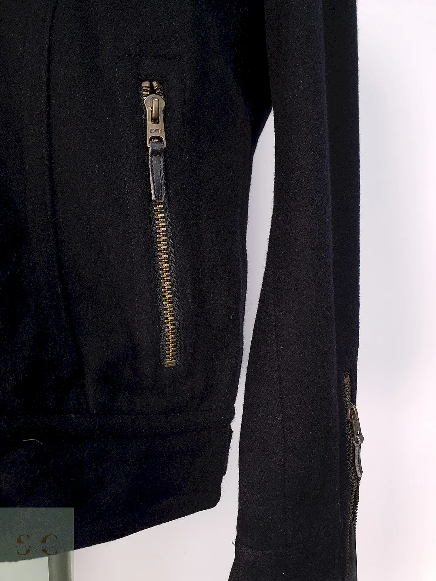 Chaqueta Japonesa Negra Edwin Blue Trip Lana Talla SM 5