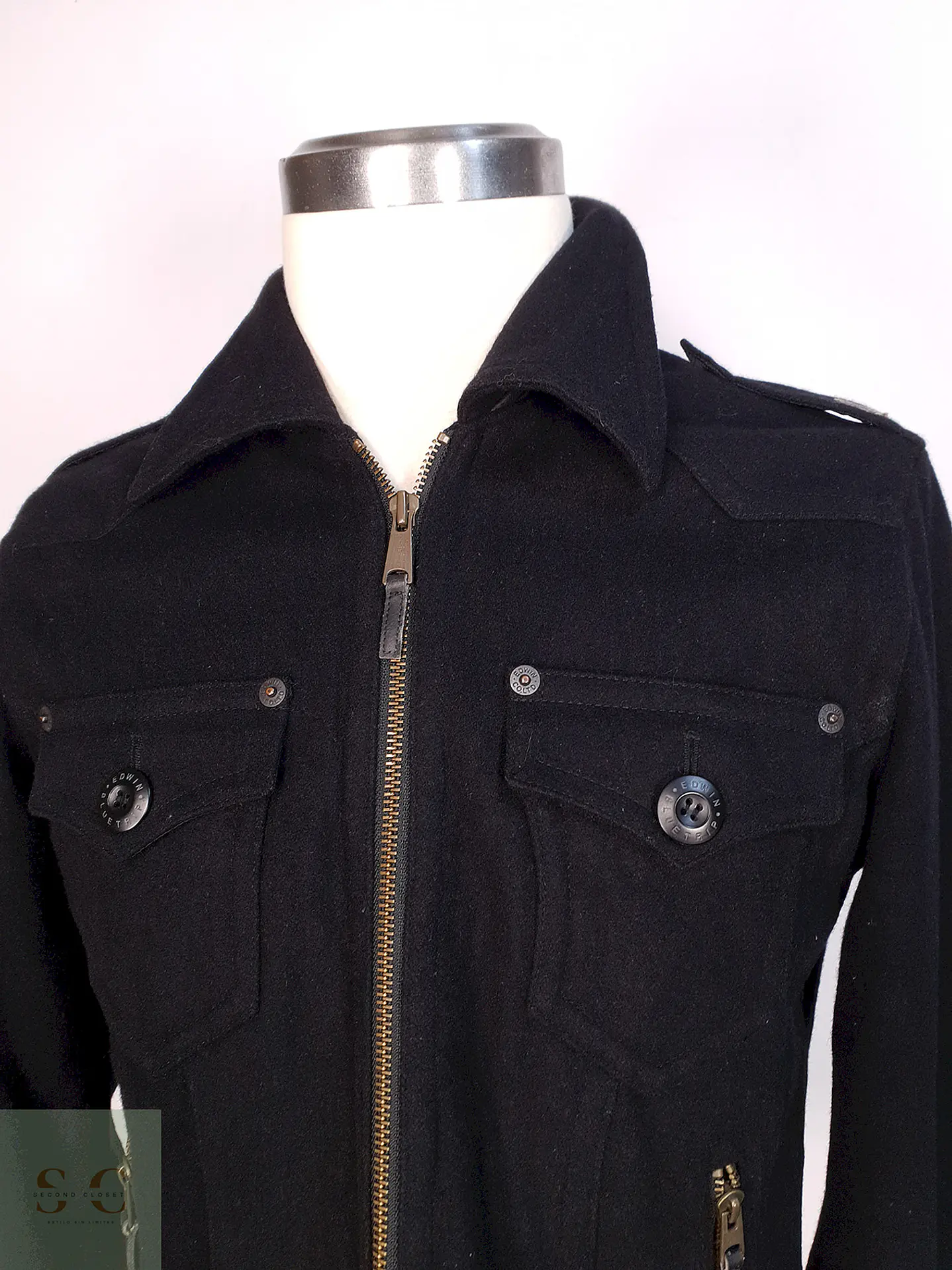 Chaqueta Japonesa Negra Edwin Blue Trip Lana Talla SM 2