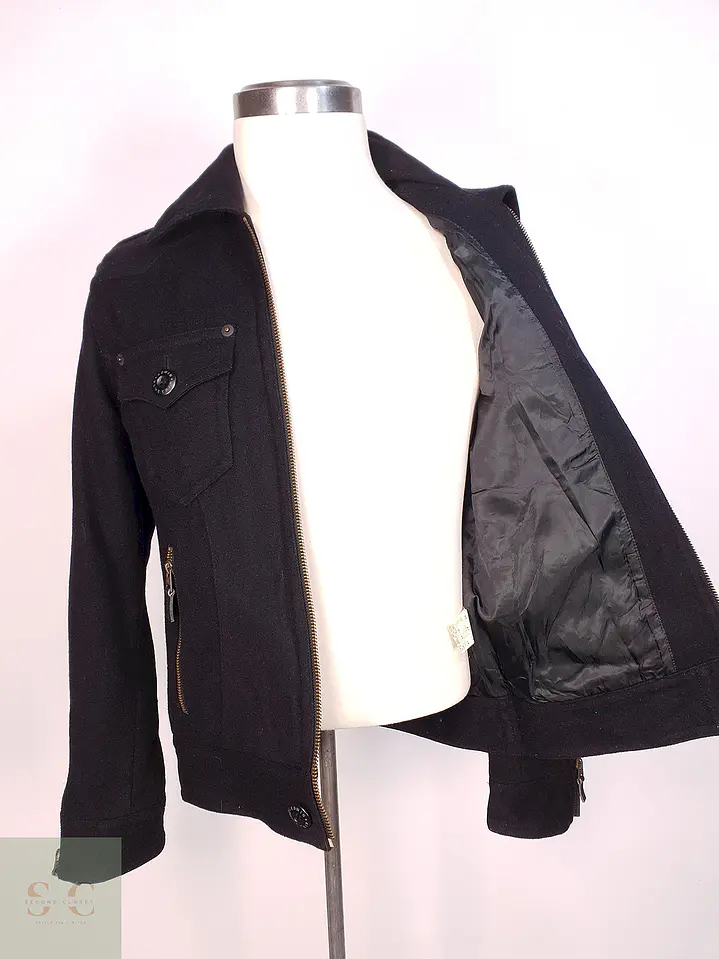 Chaqueta Japonesa Negra Edwin Blue Trip Lana Talla SM 7