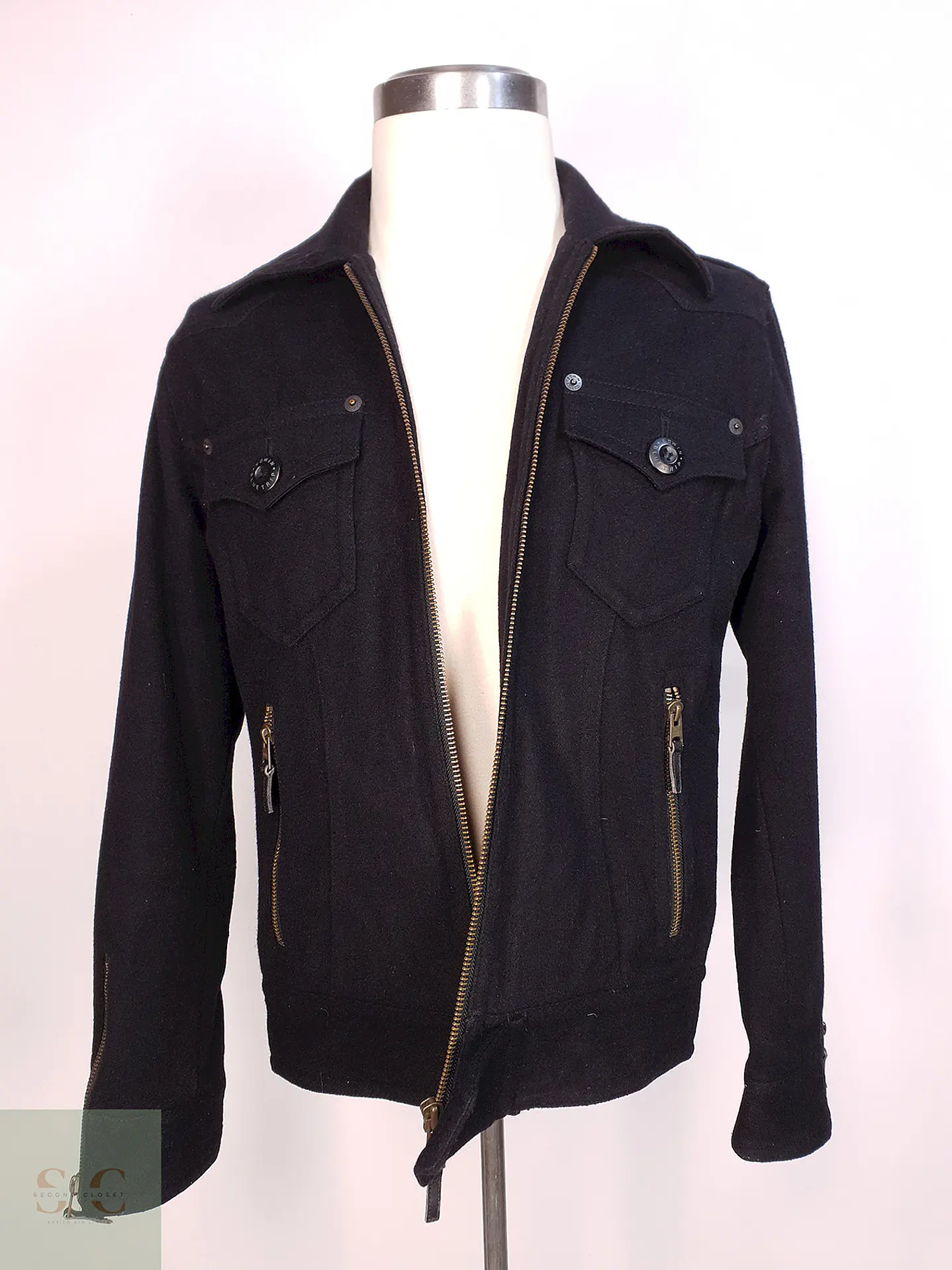 Chaqueta Japonesa Negra Edwin Blue Trip Lana Talla SM 10