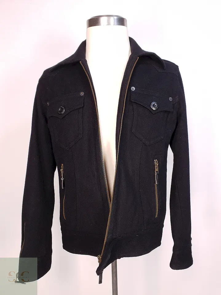 Chaqueta Japonesa Negra Edwin Blue Trip Lana Talla SM 10