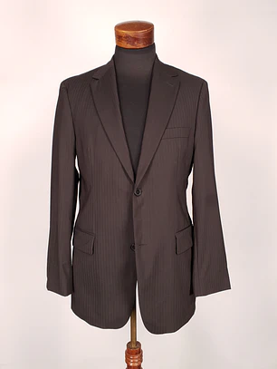 Blazer Hugo Boss Café Rayas – Lanificio F.lli Cerruti 120's – 100% Lana Virgen – Talla SM