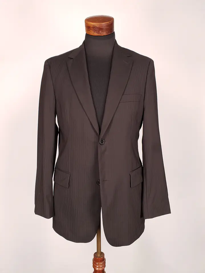 Blazer Hugo Boss Café Rayas – Lanificio F.lli Cerruti 120's – 100% Lana Virgen – Talla SM 1