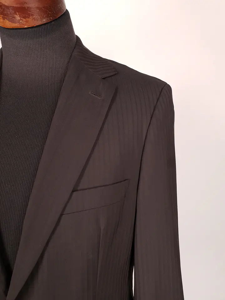 Blazer Hugo Boss Café Rayas – Lanificio F.lli Cerruti 120's – 100% Lana Virgen – Talla SM 5