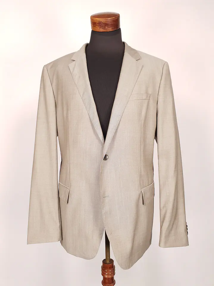 Blazer Hugo Boss Beige – Reda Super 110's – 100% Lana Virgen – Talla 2XL 1