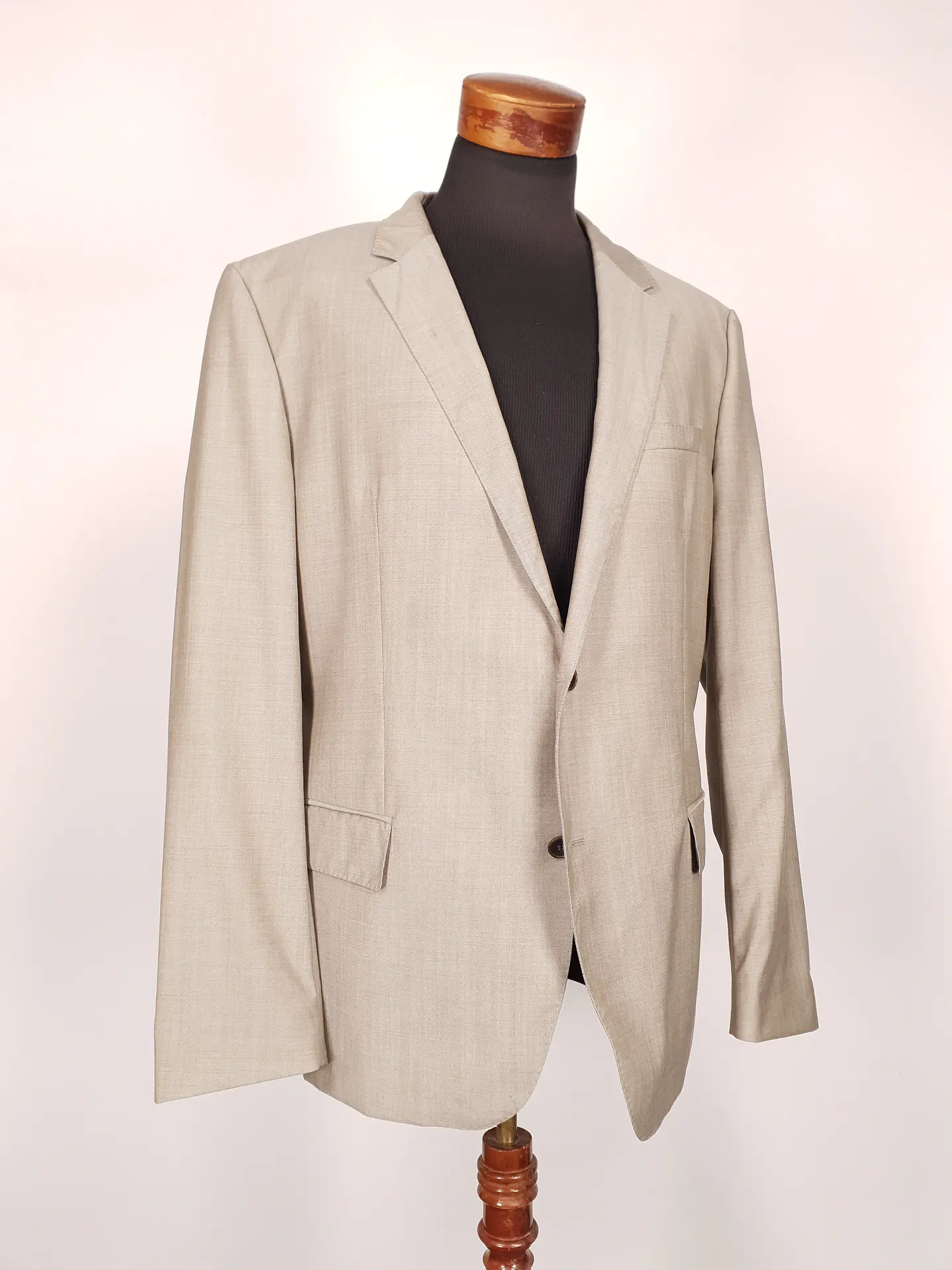 Blazer Hugo Boss Beige – Reda Super 110's – 100% Lana Virgen – Talla 2XL 3
