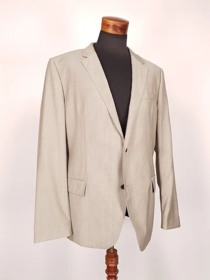 Blazer Hugo Boss Beige – Reda Super 110's – 100% Lana Virgen – Talla 2XL 3