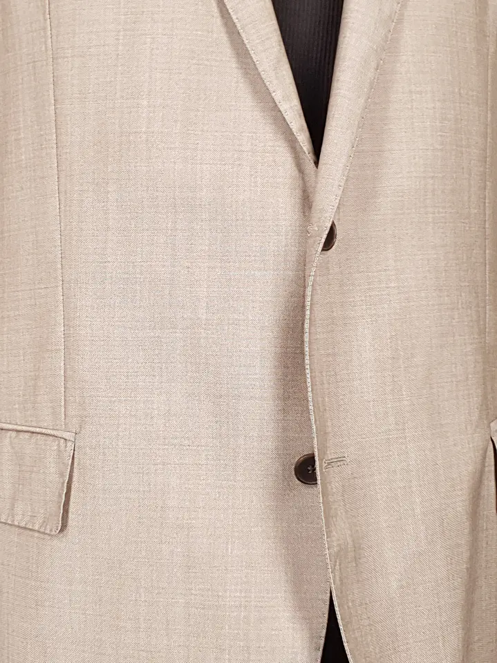 Blazer Hugo Boss Beige – Reda Super 110's – 100% Lana Virgen – Talla 2XL 11