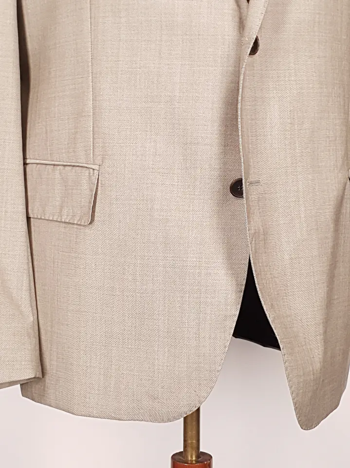 Blazer Hugo Boss Beige – Reda Super 110's – 100% Lana Virgen – Talla 2XL 12