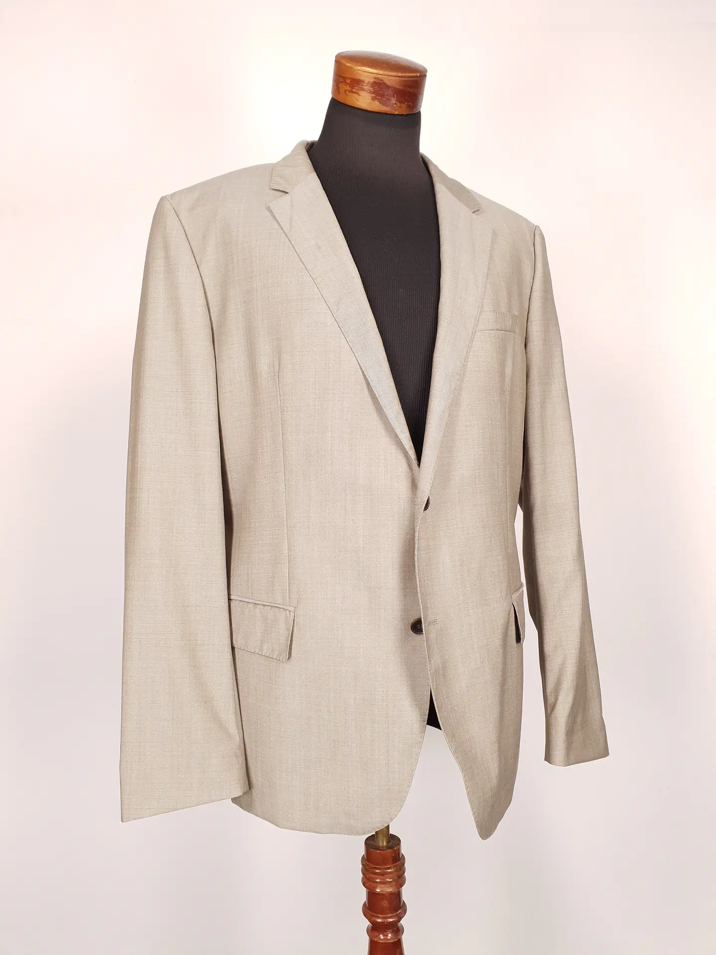 Blazer Hugo Boss Beige – Reda Super 110's – 100% Lana Virgen – Talla 2XL 8