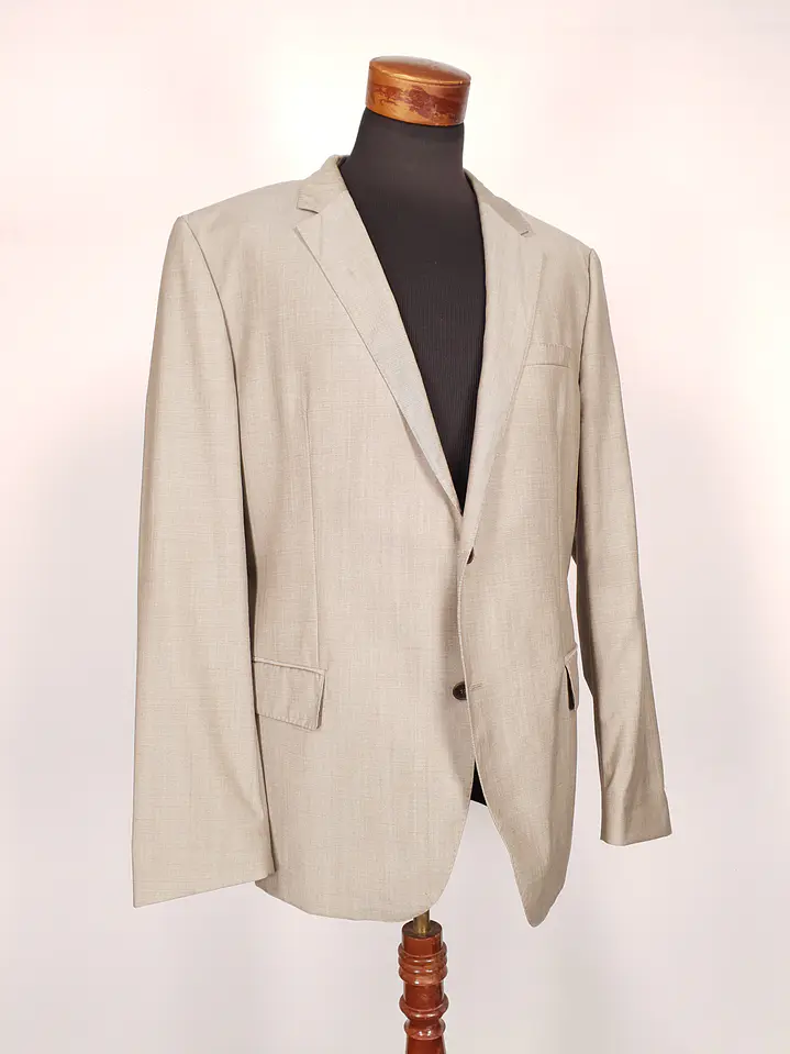 Blazer Hugo Boss Beige – Reda Super 110's – 100% Lana Virgen – Talla 2XL 8