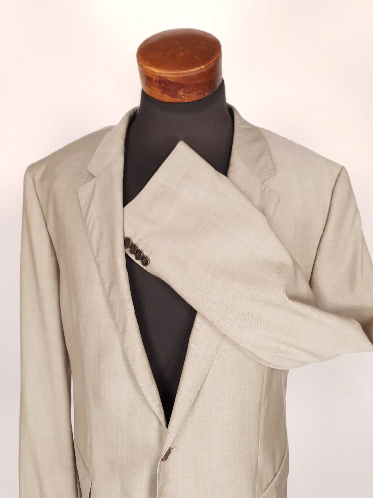 Blazer Hugo Boss Beige – Reda Super 110's – 100% Lana Virgen – Talla 2XL 9