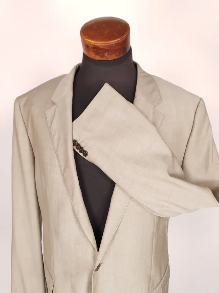 Blazer Hugo Boss Beige – Reda Super 110's – 100% Lana Virgen – Talla 2XL 9