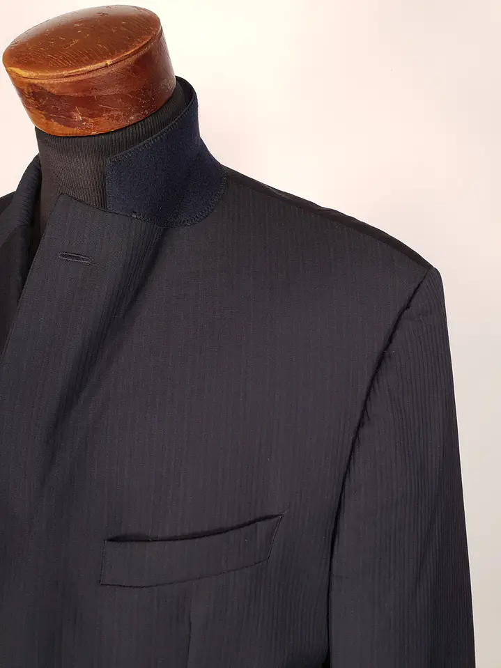Blazer Hugo Boss Azul Negro Rayas – Tessitura Biella – 100% Lana Virgen – Talla XL 5