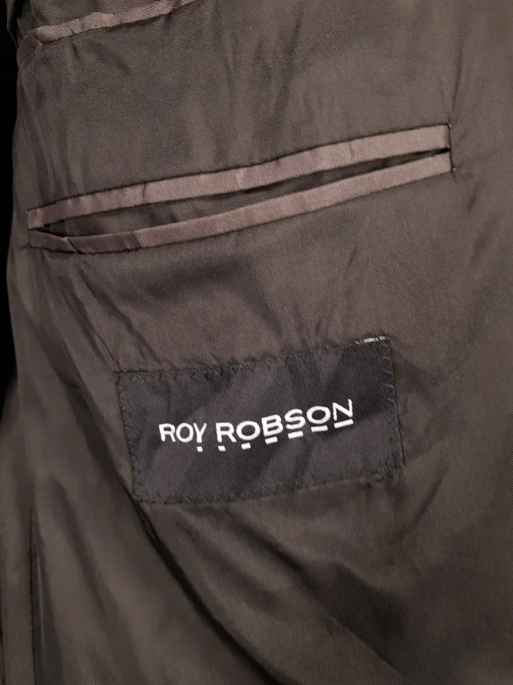 Blazer Roy Robson Plomo 100% Lana Virgen Super 100 Talla L 12