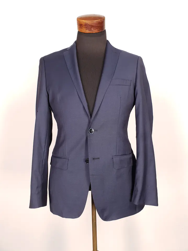 Blazer Roy Robson Azul Lanificio F.lli Cerruti 100% Lana Virgen Talla S 1