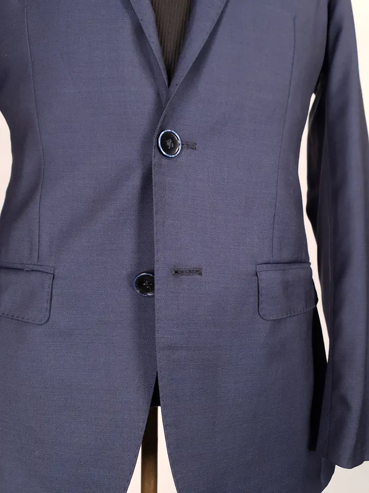 Blazer Roy Robson Azul Lanificio F.lli Cerruti 100% Lana Virgen Talla S 7