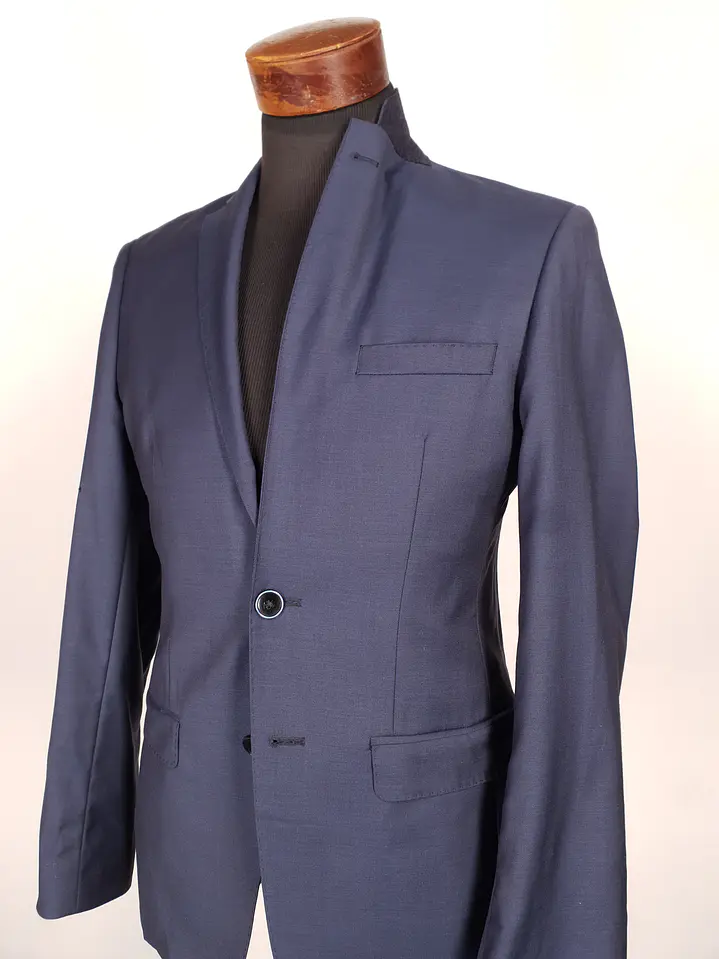 Blazer Roy Robson Azul Lanificio F.lli Cerruti 100% Lana Virgen Talla S 3