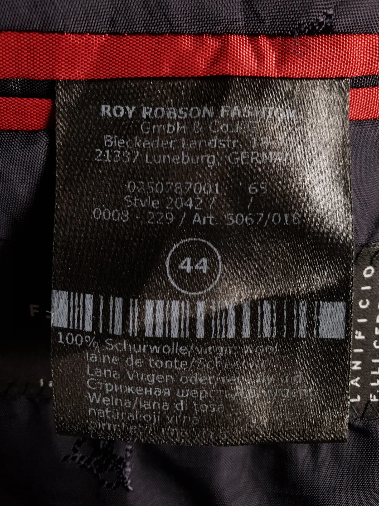 Blazer Roy Robson Azul Lanificio F.lli Cerruti 100% Lana Virgen Talla S 10