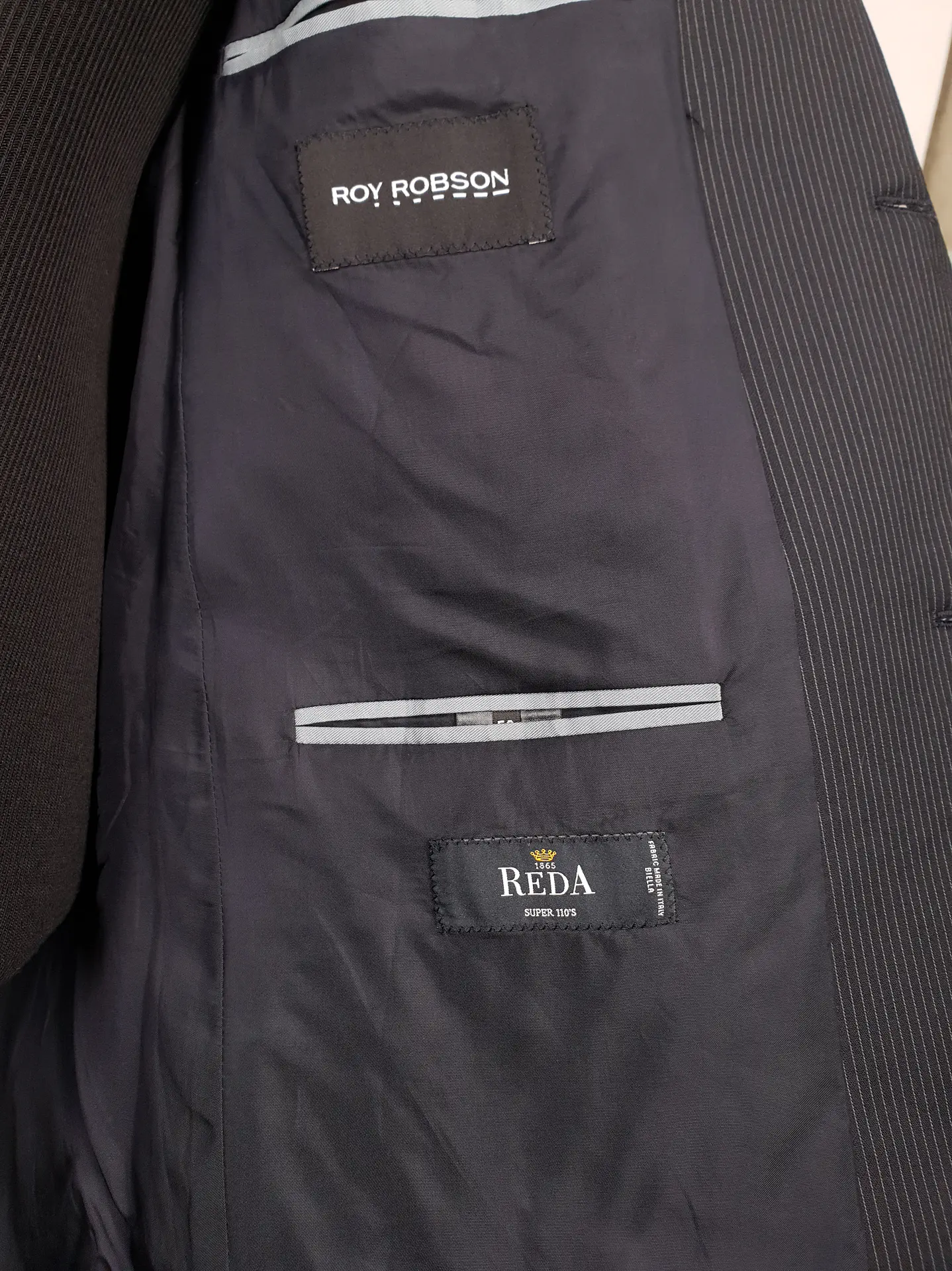 Blazer Roy Robson Plomo Super 110 Reda 100% Lana Virgen – Talla ML 7