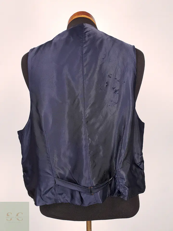 Chaleco - Gilet Azul Rayas Lana Talla XL 2
