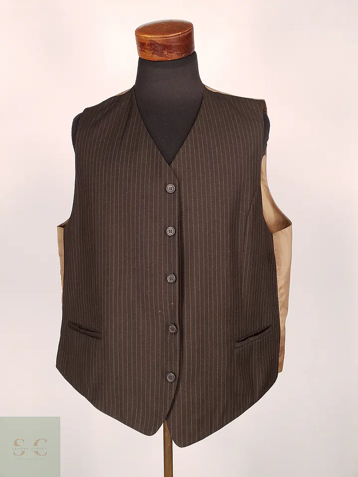 Chaleco - Gilet Canda Café Poliéster Viscosa Talla XXL 1