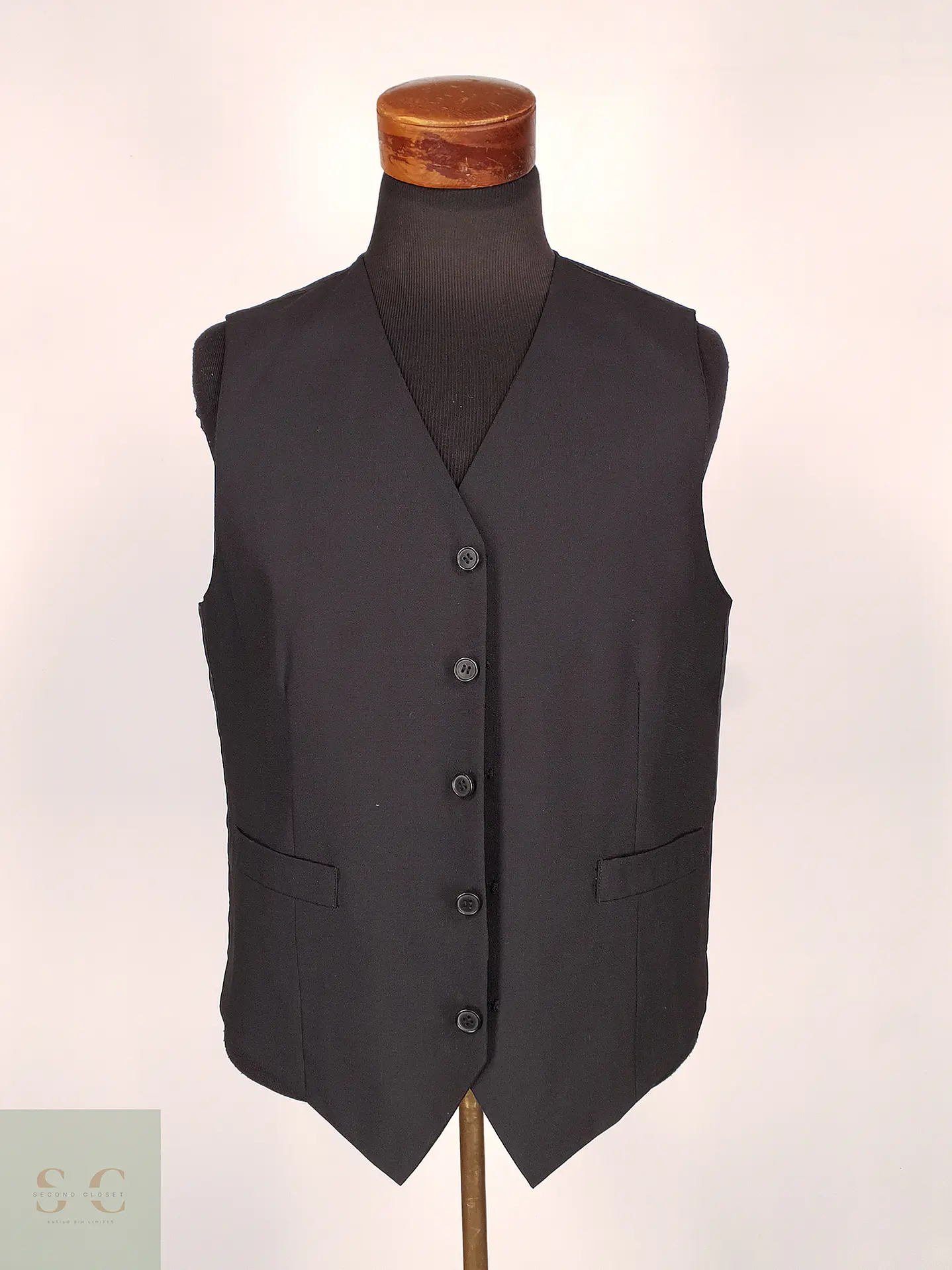 Chaleco - Gilet A W Dunmore Negro Mezcla Lana Talla M 1
