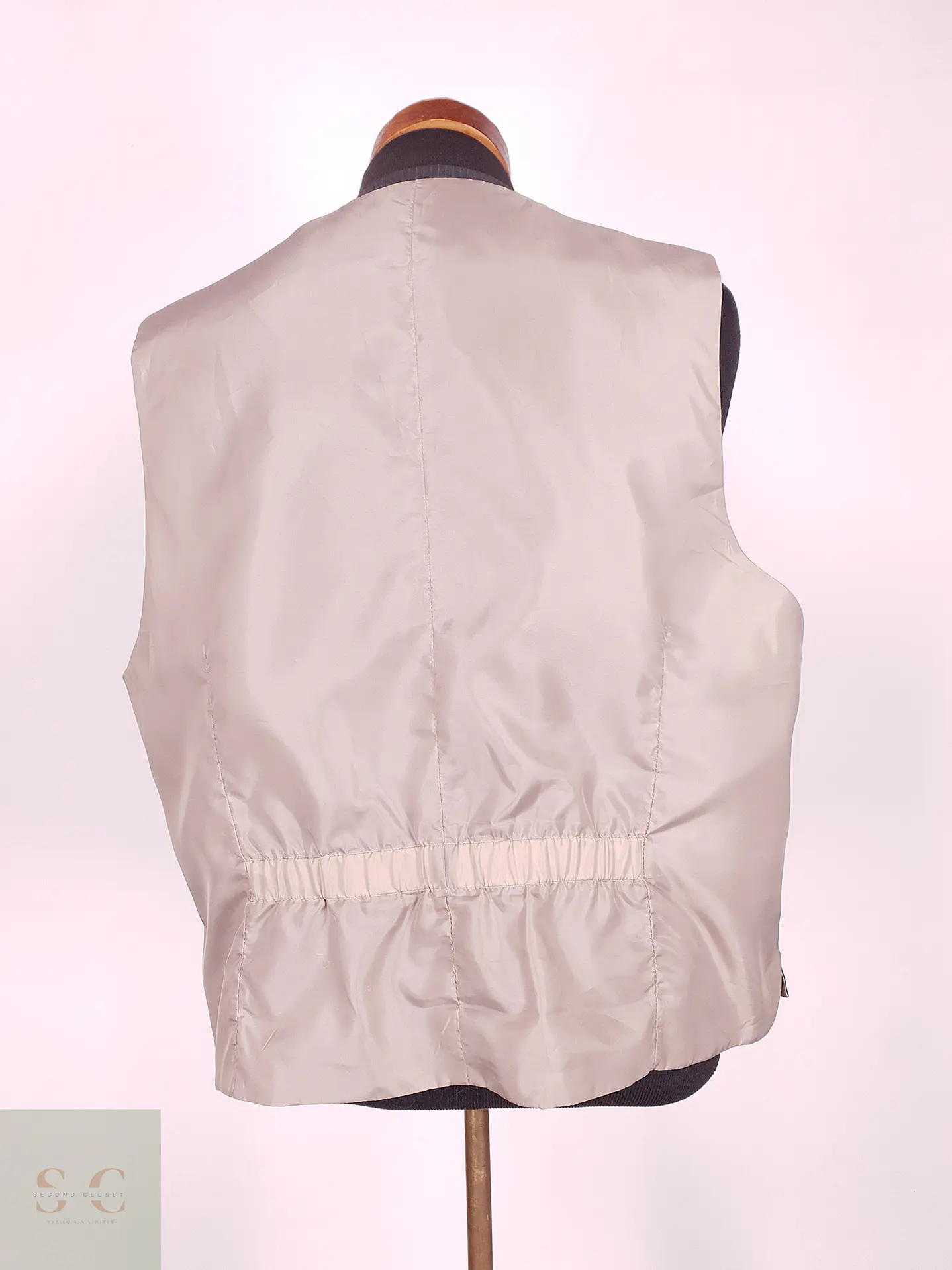 Chaleco - Gilet C&A Plomo Rayas Poliéster Viscosa Talla LXL 5