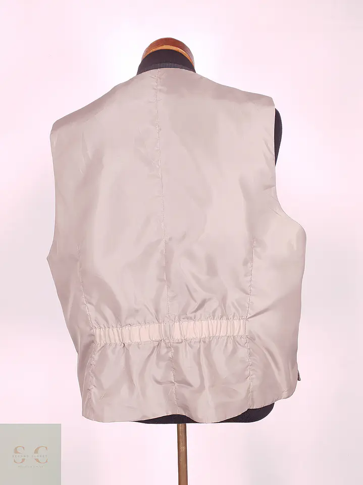 Chaleco - Gilet C&A Plomo Rayas Poliéster Viscosa Talla LXL 5