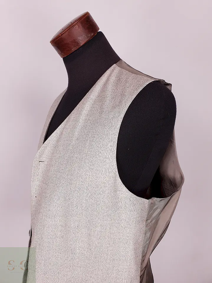 Chaleco - Gilet Viscosa Poliéster Lino Gris Talla ML 5