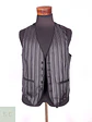 Chaleco - Gilet C&A Negro Rayas Plomo Reversible Talla S - Miniatura 1