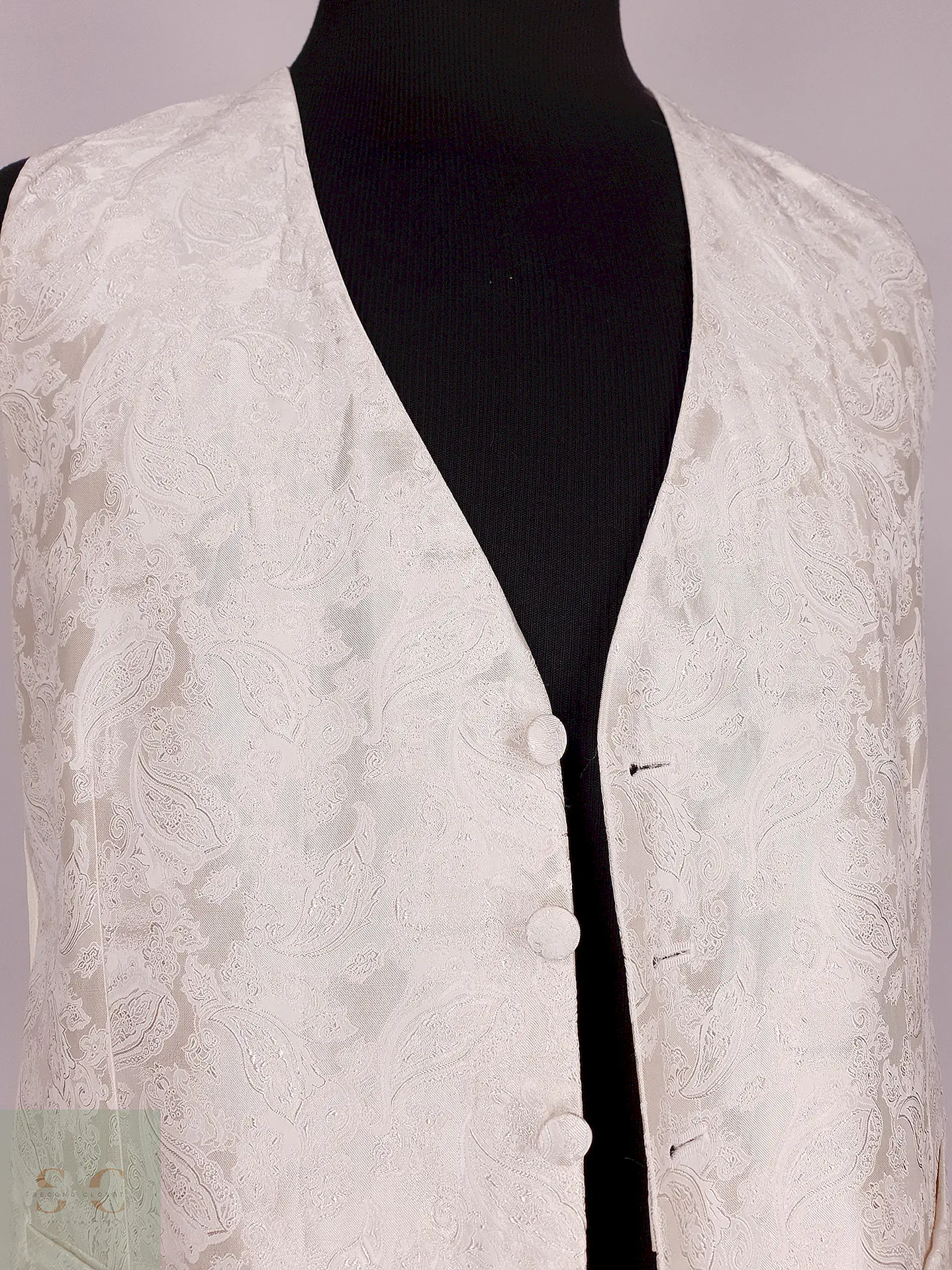 Chaleco - Gilet Wilvorst Blanco Hueso Botones Forrados Talla SM 2
