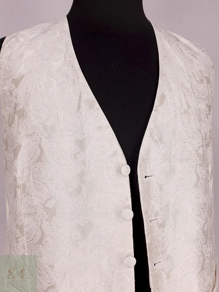 Chaleco - Gilet Wilvorst Blanco Hueso Botones Forrados Talla SM 2