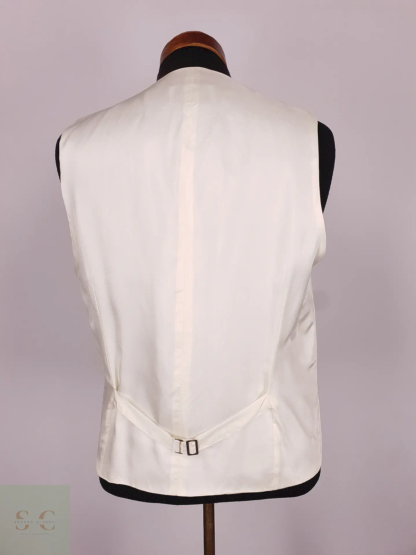 Chaleco - Gilet Wilvorst Blanco Hueso Botones Forrados Talla SM 4
