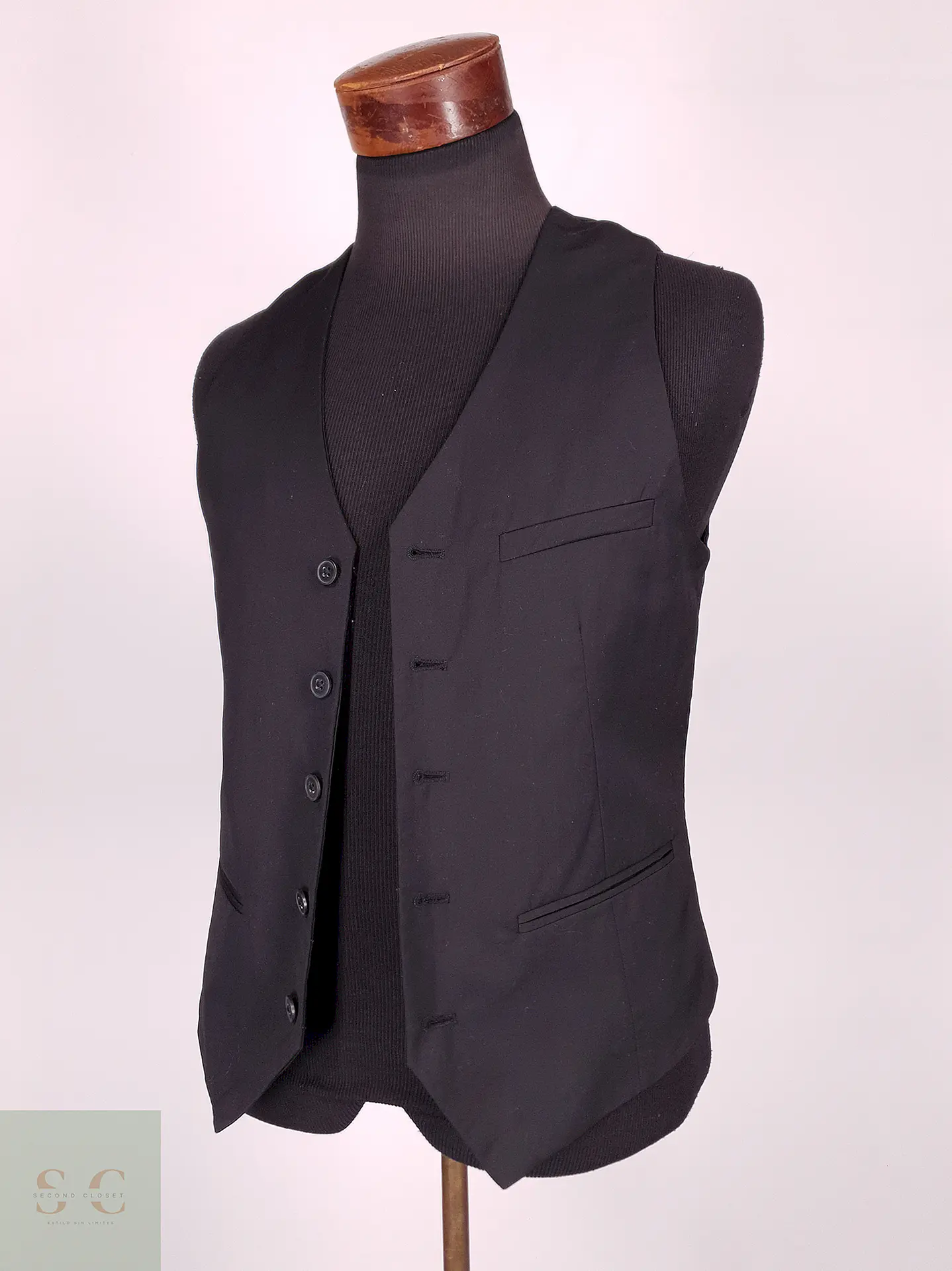 Chaleco - Gilet H&M Negro Mezcla Lana Talla XS 5