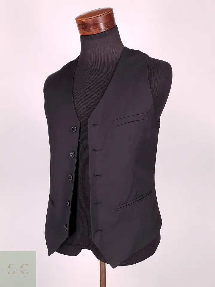 Chaleco - Gilet H&M Negro Mezcla Lana Talla XS 5