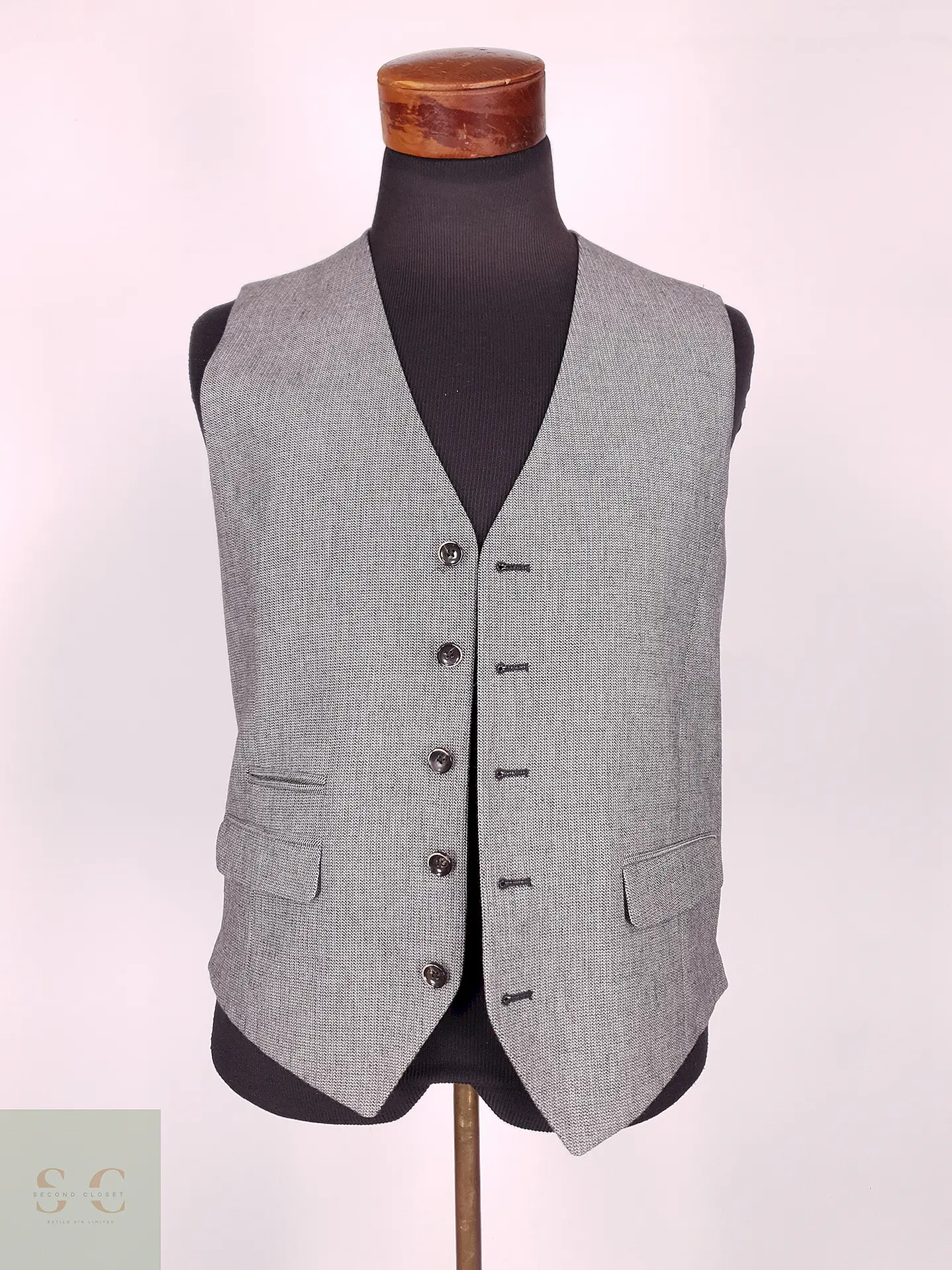 Chaleco - Gilet S. Oliver Gris Mezcla Lana Talla S 1