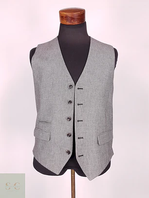 Chaleco - Gilet S. Oliver Gris Mezcla Lana Talla S
