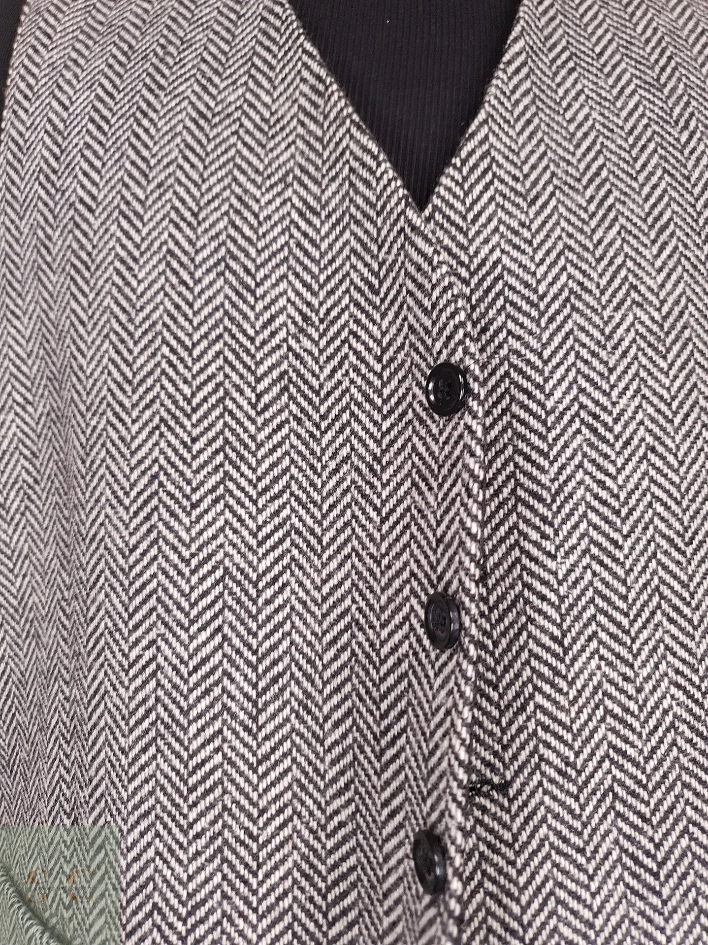 Chaleco - Gilet Mans Gris Espiga Lana Virgen Talla LXL 2