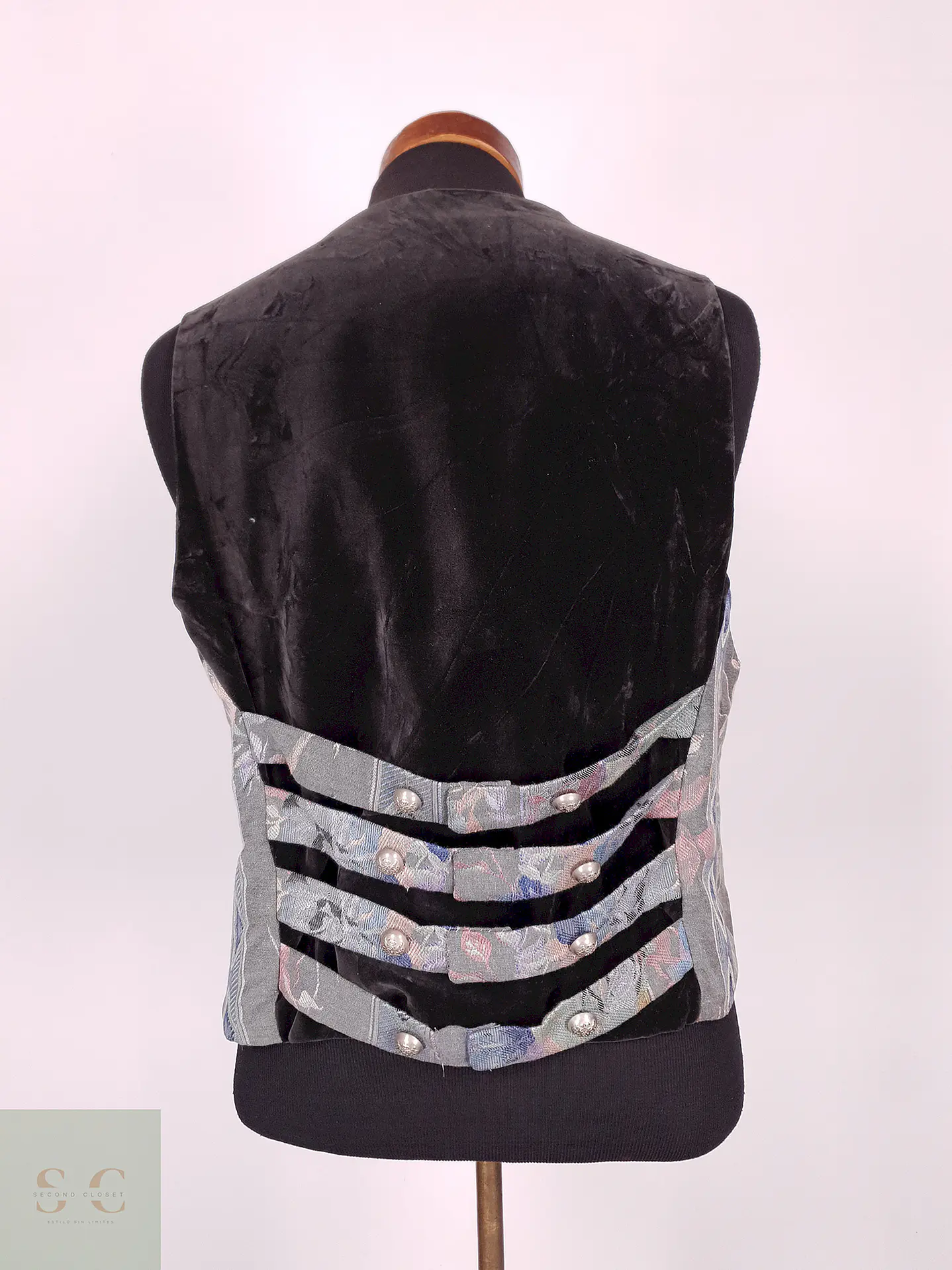 Chaleco - Gilet Algodón Viscosa Diseño Flores Talla S MUJER 4