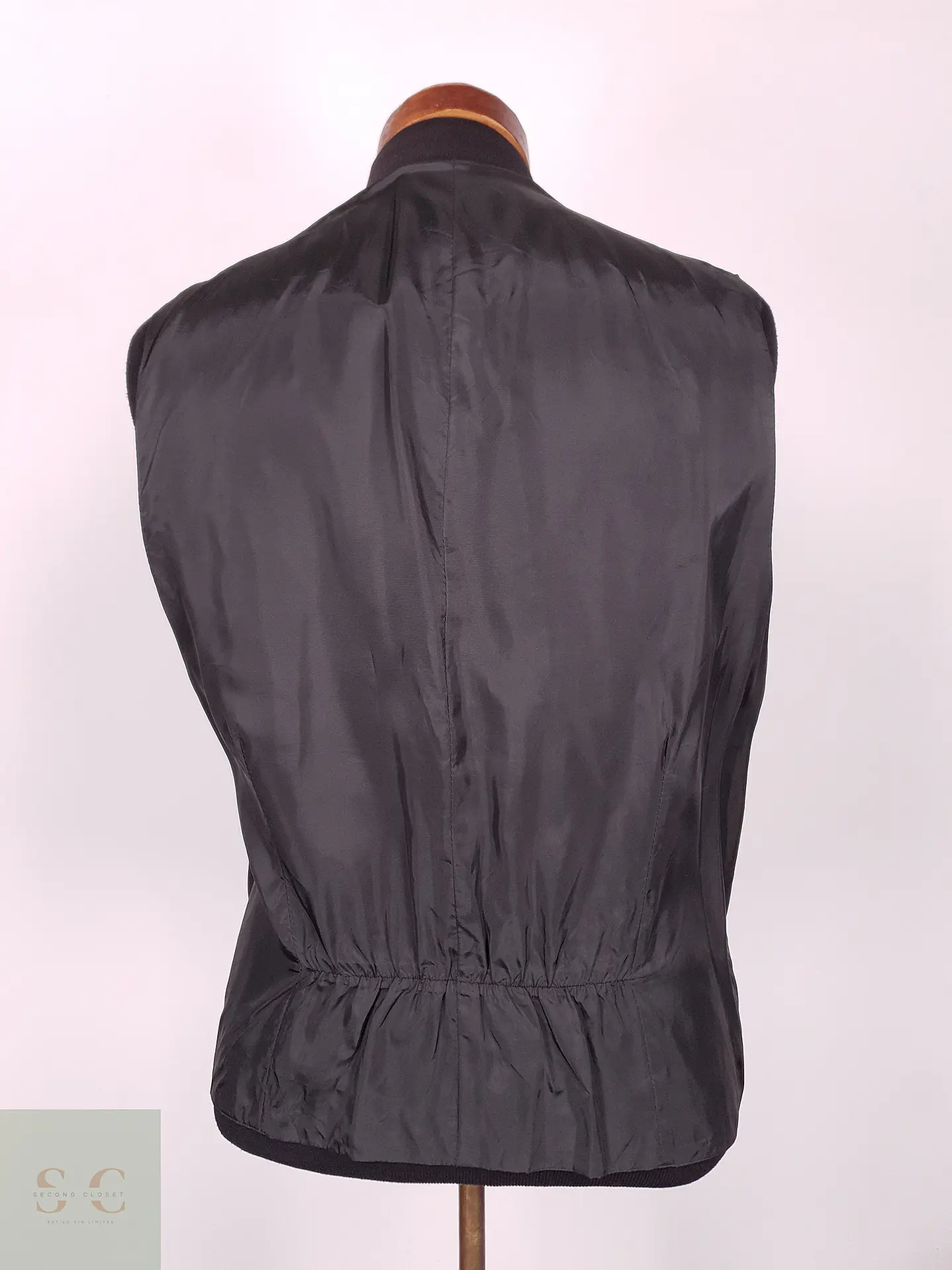 Chaleco - Gilet Plomo Gris Reversible Mezcla Lana Virgen Talla M 5