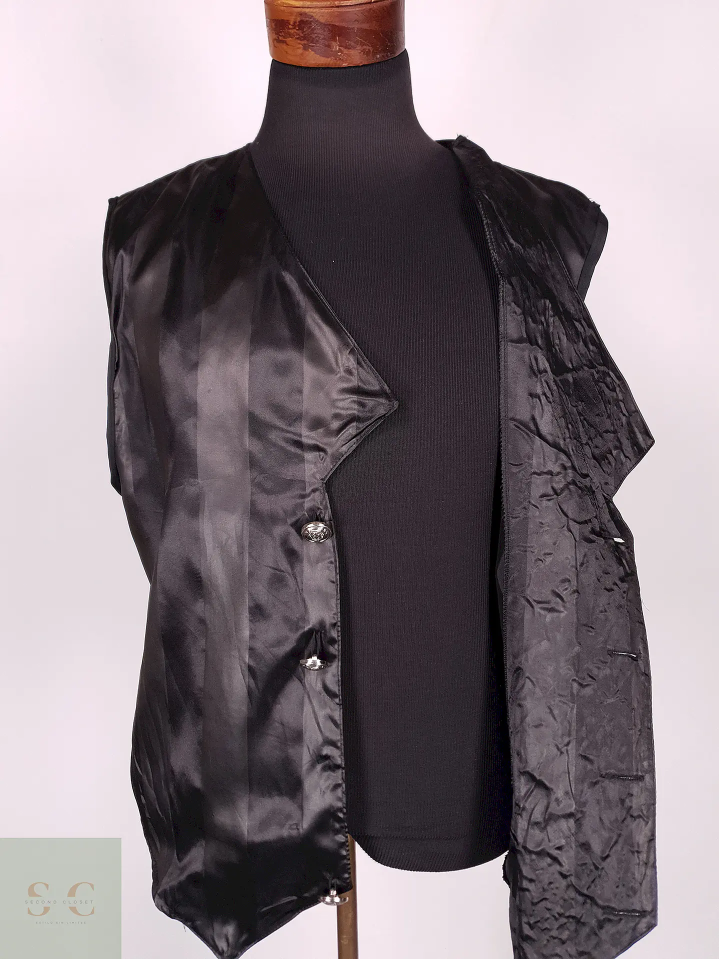 Chaleco - Gilet Negro Poliéster Talla LXL 4